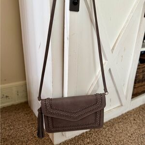 Elegant Gray Crossbody Bag